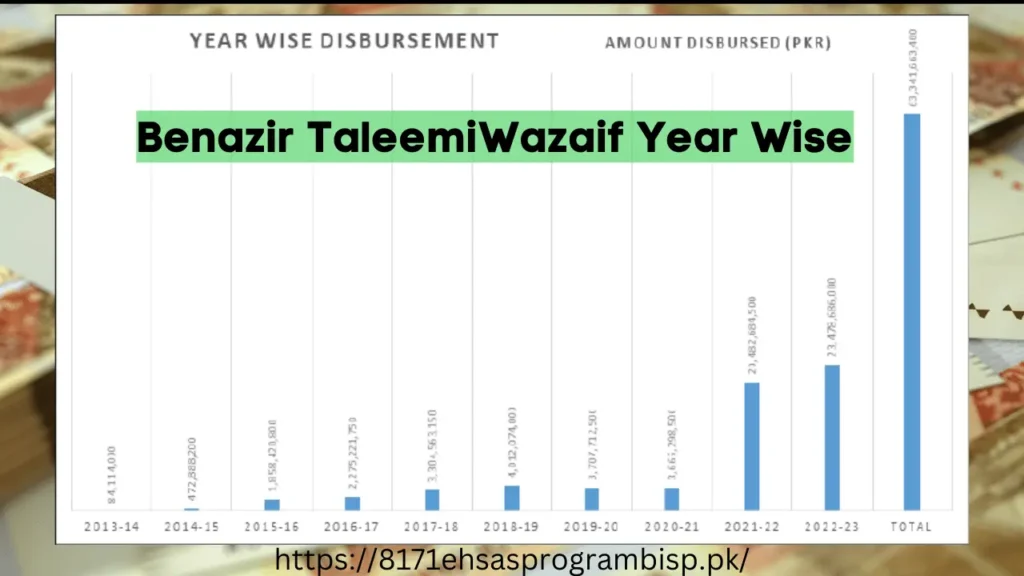 Benazir TaleemiWazaif Year Wise Graph